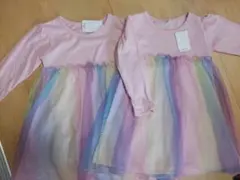 長袖ワンピース ピンク 110 120