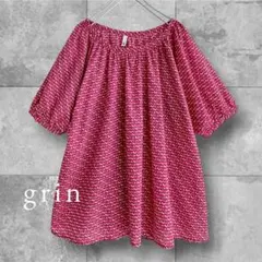 ★送料込み★グリン　grin　ふんわり総柄プルオーバーブラウス♪のサムネイル