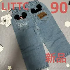 新品❗️ リトシー　しまむら　ミッキー　デニム　90