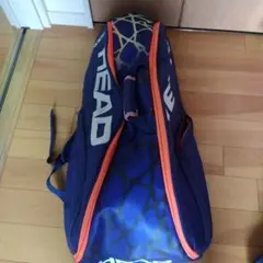 HEAD テニスラケットバッグ 青オレンジ