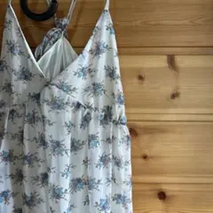 平成レトロ　花柄　ロングワンピース　キャミワンピース