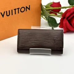 ✨美品✨ ルイヴィトン 4連 キーケース エピレザー ブラウン ミュルティクレ