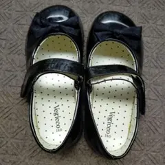 Vegicco 黒 リボン付き フォーマルシューズ 18cm　女の子