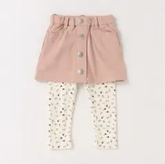 プティマイン ネコポケットスカートつきテレコレギンス 120