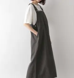 GLOBAL WORK リネン混カツラギジャンスカ