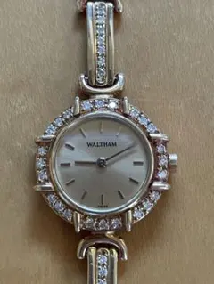 ヴィンテージ　WALTHAM 腕時計　ダイヤモンド ベルト金無垢　18金のサムネイル