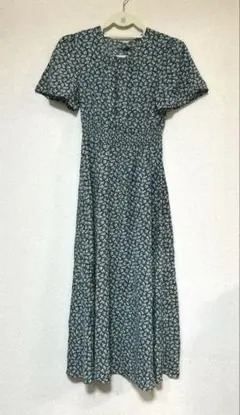 SHEIN フラワープリント 半袖ロングワンピース Sサイズ