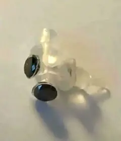 ブラック ダイヤモンド ルースのスタッズ ピアス 樹脂キャッチ、オリジナル製作