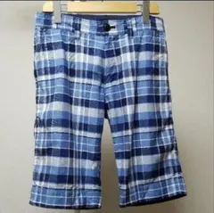 バーバリー ブラックレーベル 青 チェック ハーフパンツ