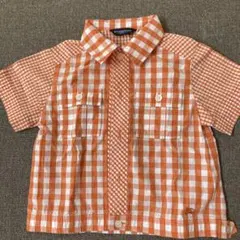 BURBERRY オレンジチェック半袖シャツ