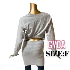 ⭐️A374⭐️ GYDA ♥ 薄手 クルーネック バックオープン 長袖 ワンピース