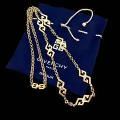 美品✨ジバンシー ロングネックレス Gロゴ ゴールド ヴィンテージ 保存袋のサムネイル
