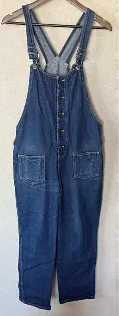 【used】and it _フロントボタンデニムサロペット