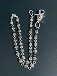 ウォレットチェーン ボールチェーン ネックレス クリップ シルバー