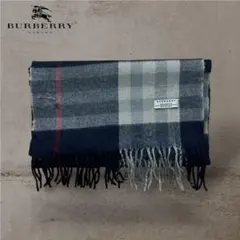美品バーバリーBurberry大判ノバチェックマフラーストールブラック黒古着