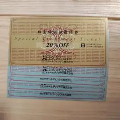 ゼビオホールディングス 株主特別優待券 20%OFF 10%OFF 5枚セットのサムネイル