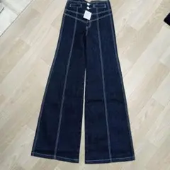 SLY スライ　新品未使用　インディゴ染め　ハイウエスト　デニム　ジーンズ