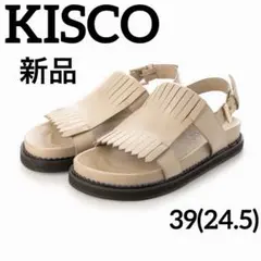 新品 KISCO キスコ キルトフットベットサンダル アイボリー レザー 39のサムネイル