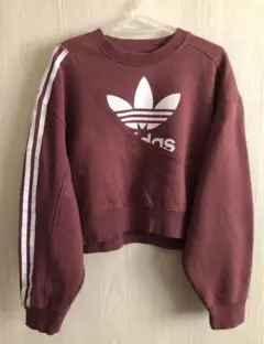 美品　adidas アディダス　ビックトレフォル 裏起毛　トレーナー スウェット