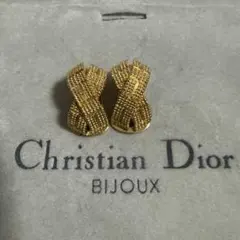 Christian Dior ゴールドカラーイヤリング　ビンテージ　美品