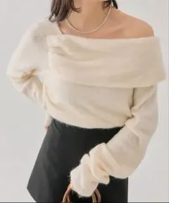 ワンショルデザインニット mystic