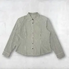ストライプ ボタンダウン長袖シャツ
