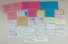 ☆英語　メッセージカード　30枚☆サンキューカード☆手書き☆代筆☆英字　英文
