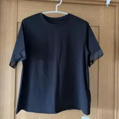 【接触冷感】袖オーガンジー切り替えTシャツ　新品のサムネイル
