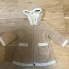 bebe フード付きベージュコート90cm