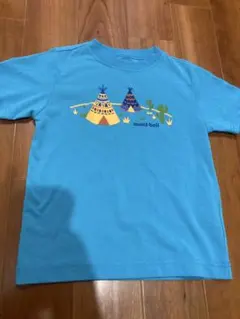 mont-bell 半袖Tシャツ キッズ110サイズ水色のサムネイル
