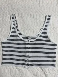 FOREVER 21 ボーダー タンクトップ Mのサムネイル