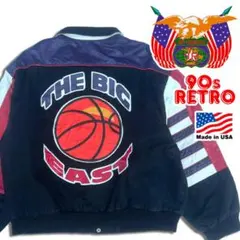 90s USA製 ジェフハミルトン スタジャン 3XL バスケットボールロゴ