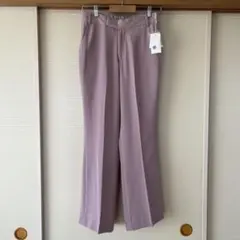 新品 LOWRYSFARM センタープレスカラーフレアパンツ L ピンク