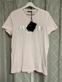 2023 春夏 バルマン BALMAIN ロゴTシャツ ライトピンク M 新品のサムネイル