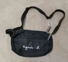 agnès b. ブラックショルダーバッグ