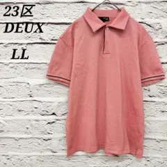 23区 DEUX 【LL】 半袖ポロシャツ コットン混 レッドのサムネイル