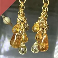 STAR JEWELRY K10 Silver925 アンバー ピアス - メルカリ