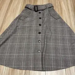 INGNI イング　膝丈　フレアスカート　チェック柄　Mサイズ