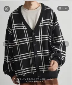 Anchor Smith オーバーサイズチェックカーディガン Lのサムネイル