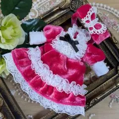 200 ピコニーモ オビツ11 真冬のベルベットワンピース レッド