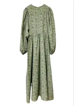 花柄長袖マキシドレス Fサイズ