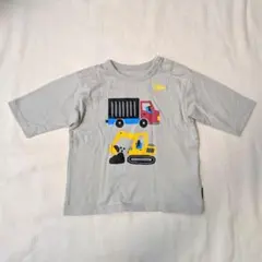 名札ココ ドロップショルダー 七分袖Ｔシャツ グレー 車 ／ ベルメゾンのサムネイル