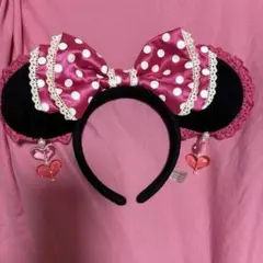 ディズニー　カチューシャ　ミニー　ピンク