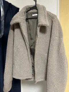 LIDNM ベージュ ボアジャケット