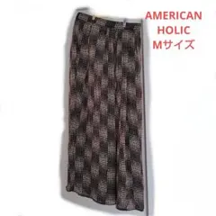 【AMERICAN HOLIC】総柄 ワイドパンツ ゆったりシルエット 美品