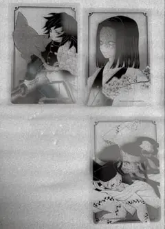 鬼滅の刃 鬼滅の刃 箔カードコレクション 3枚　冨岡義勇 禰豆子 産屋敷耀哉