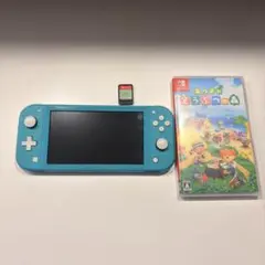 美品】Switch lite あつまれどうぶつの森ターコイズ（ソフト付