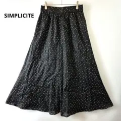 SIMPLICITE ヨーロピアンリネン100%ドットフレアスカートSIZE Fのサムネイル