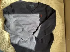Polo Ralph Lauren ネイビー Vネックセーター 100