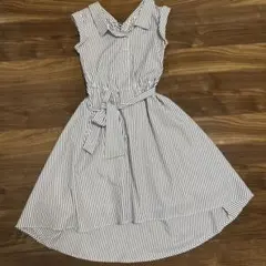 【will selection】ストライプ　膝丈ワンピース